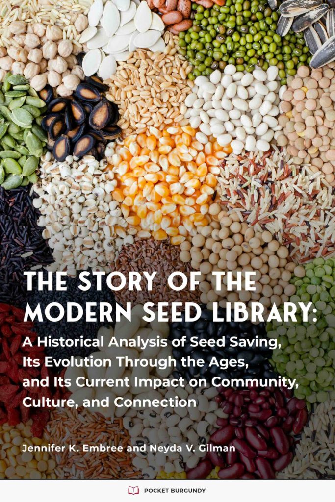 Cover of CLIR publication 191, The Story of the Modern Seed Library. Background image contains small clusters of colorful seeds in different varieties.