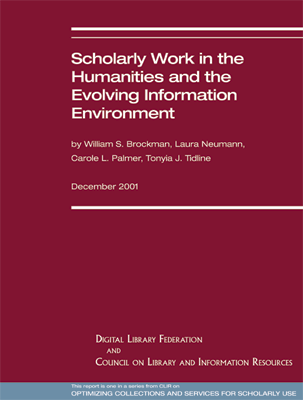 cover : Scholarly Work in the Humanities