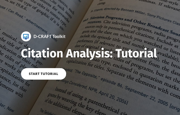 Citation analysis: tutorial